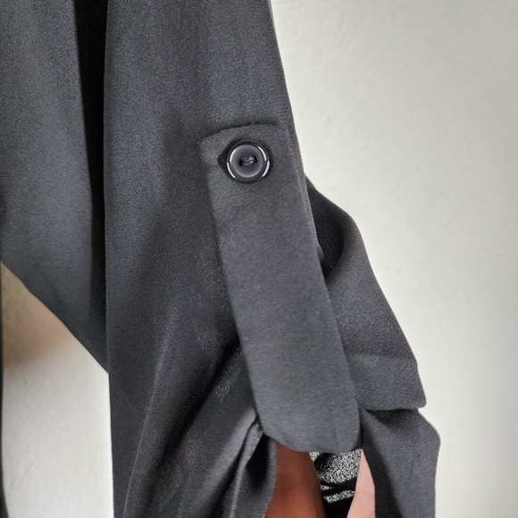 LUSH FAUX WRAP ROLL TAP BLOUSE - Picture 7 of 9